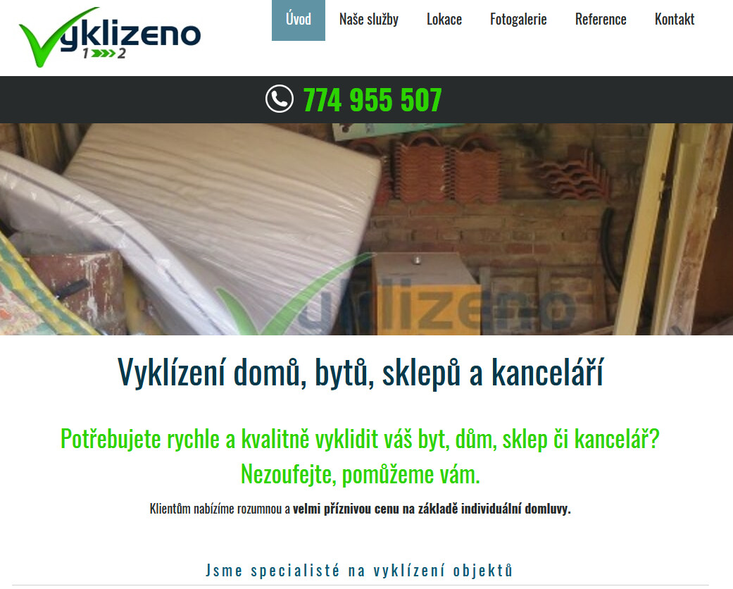 vyklizeno.cz | webový design Aleš Vaněk | creativepeople.cz